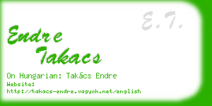 endre takacs business card