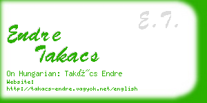 endre takacs business card